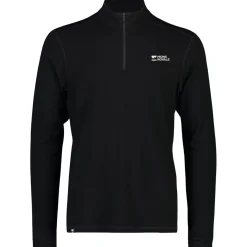 Mons Royale Cascade Merino Base Layer 1/4 Zip, skiundertrøje, herre, sort