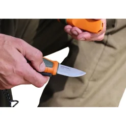 Morakniv Eldris With Belt Loop (S), friluftskniv, orange/grøn