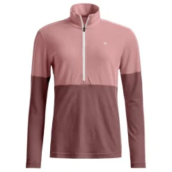 Ortovox 185 Rock'n'Wool Zip Neck, dame, lyserød