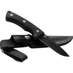 Oyo Falketind Knife W/ Leather Sheath, vandrekniv, sort