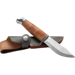 Oyo Geilo Junior Knife W/ Leather Sheath, jagtkniv, brun
