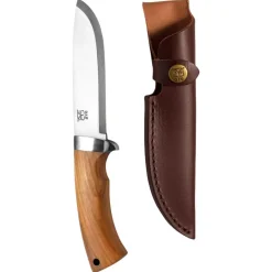 Oyo Rondane Junior Knife W/ Leather sheath, outdoorkniv, brun