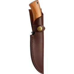 Oyo Rondane Junior Knife W/ Leather sheath, outdoorkniv, brun