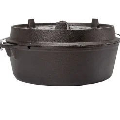 Petromax Dutch Oven FT1, flat, Støbejernsgryde, sort