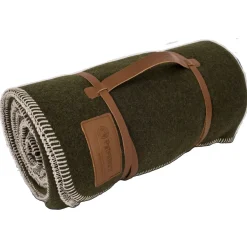 Petromax Smoky Wool Blanket, 150x200cm, Uldtæppe, grøn/sort