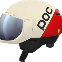 POC Levator MIPS, skihjelm med visir, rouge/blanc