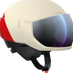 POC Levator MIPS, skihjelm med visir, rouge/blanc