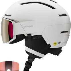 Salomon Driver Prime Sigma Plus MIPS, skihjelm med visir, hvid