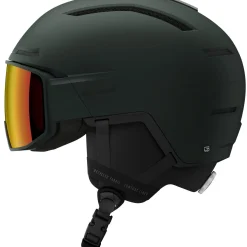 Salomon Driver Pro Sigma, skihjelm med visir, mørkegrøn