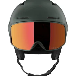 Salomon Driver Pro Sigma, skihjelm med visir, mørkegrøn