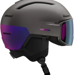 Salomon Driver Pro Sigma, skihjelm med visir, grå