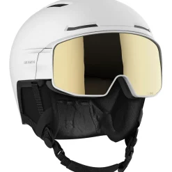 Salomon Driver Pro Sigma, skihjelm med visir, hvid