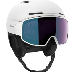 Salomon Driver Pro Sigphoto MIPS, skihjelm med visir, hvid