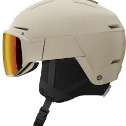 Salomon Osmo Simga, skihjelm med visir, beige