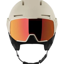 Salomon Osmo Simga, skihjelm med visir, beige