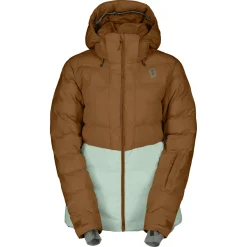 Scott Ultimate Warm, fiberdunjakke, dame, brun/lysegrøn