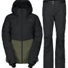 Scott Ultimate warm/Dryo 10, skisæt, dame, mørkegrøn/sort