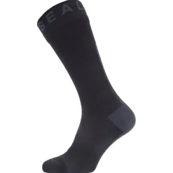 Sealskinz WP All Weather Mid Sock W. Hydrostop, strømper, sort/grå