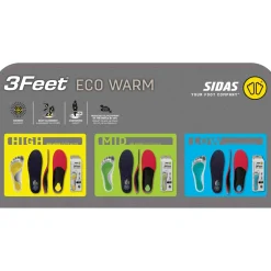 Sidas 3feet Eco Warm Mid, indlægssål, sort/rød