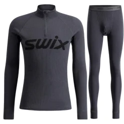 Swix RaceX Merino Half Zip/Pants sæt, herre, mørkegrå