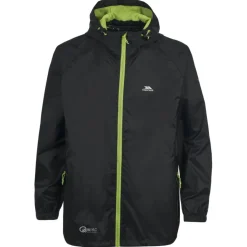 Trespass Qikpac regnjakke, junior, black
