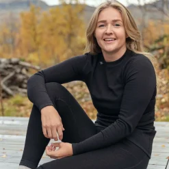 Ulvang Comfort 200 Round Neck, skiundertrøje, dame, sort