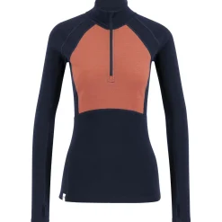 Ulvang Peak Map Half Zip, sæt, dame, mørkeblå/lyserød