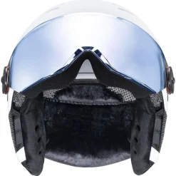 Uvex Rocket JR Visor, skihjelm med visir, junior, hvid