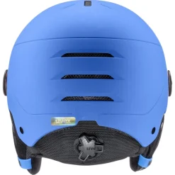 Uvex Rocket JR Visor, skihjelm med visir, junior, blå