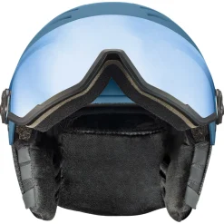 Uvex Wanted Visor, skihjelm med visir, blå